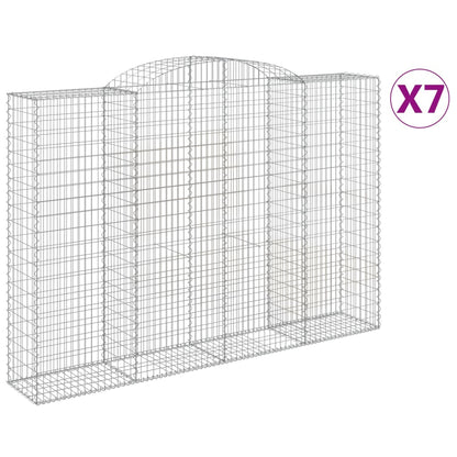 Cesti Gabbioni ad Arco 7 pz 300x50x200/220 cm Ferro Zincato