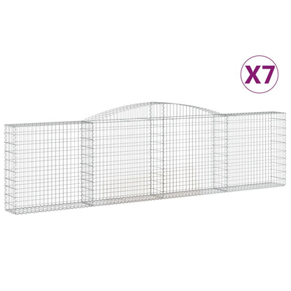 Cesti Gabbioni ad Arco 7 pz 400x30x100/120 cm Ferro Zincato - homemem39