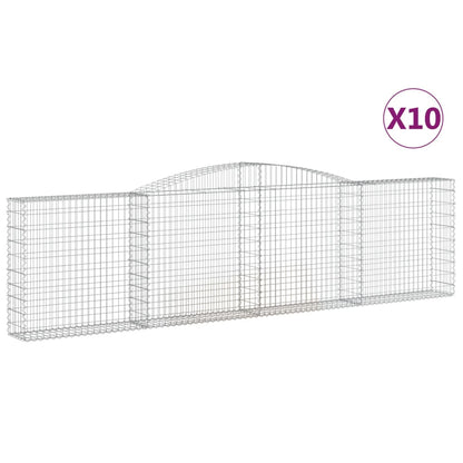 Cesti Gabbioni ad Arco 10 pz 400x30x100/120 cm Ferro Zincato - homemem39