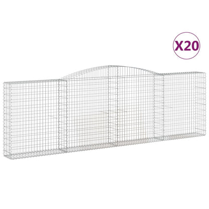 Cesti Gabbioni ad Arco 20 pz 400x30x120/140 cm Ferro Zincato - homemem39