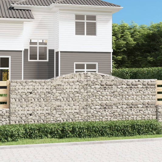 Cesti Gabbioni ad Arco 5 pz 400x30x140/160 cm Ferro Zincato | homemem39