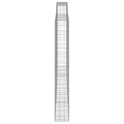 Cesti Gabbioni ad Arco 10 pz 400x30x220/240 cm Ferro Zincato | homemem39