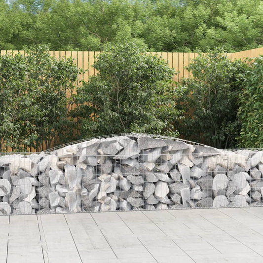Cesti Gabbioni ad Arco 7 pz 400x50x60/80 cm Ferro Zincato - homemem39