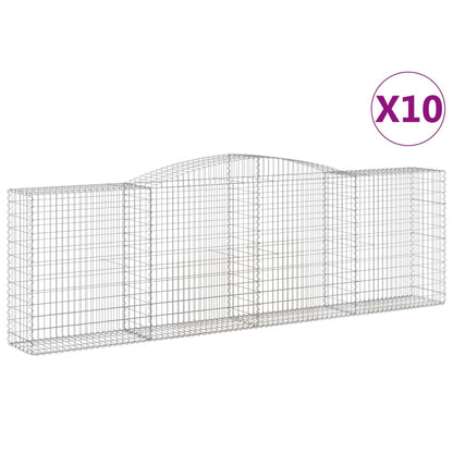 Cesti Gabbioni ad Arco 10 pz 400x50x120/140 cm Ferro Zincato - homemem39