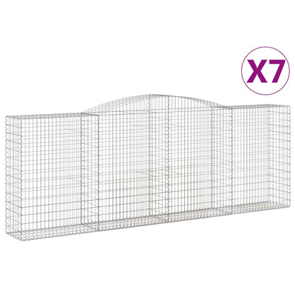 Cesti Gabbioni ad Arco 7 pz 400x50x140/160 cm Ferro Zincato - homemem39