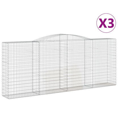 Cesti Gabbioni ad Arco 3 pz 400x50x160/180 cm Ferro Zincato - homemem39