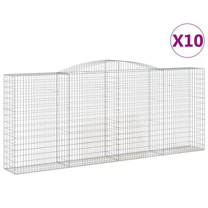 Cesti Gabbioni ad Arco 10 pz 400x50x160/180 cm Ferro Zincato