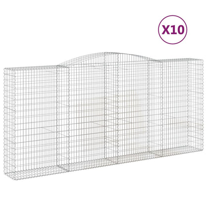 Cesti Gabbioni ad Arco 10 pz 400x50x180/200 cm Ferro Zincato - homemem39