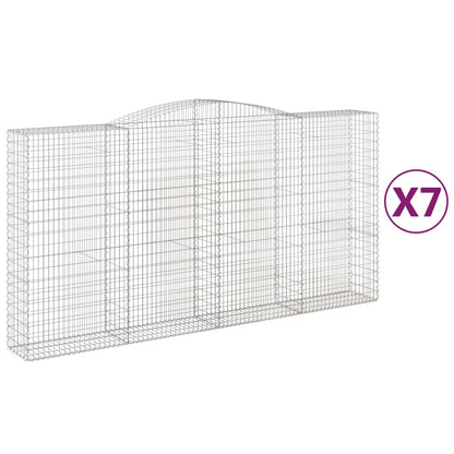Cesti Gabbioni ad Arco 7 pz 400x50x200/220 cm Ferro Zincato | homemem39