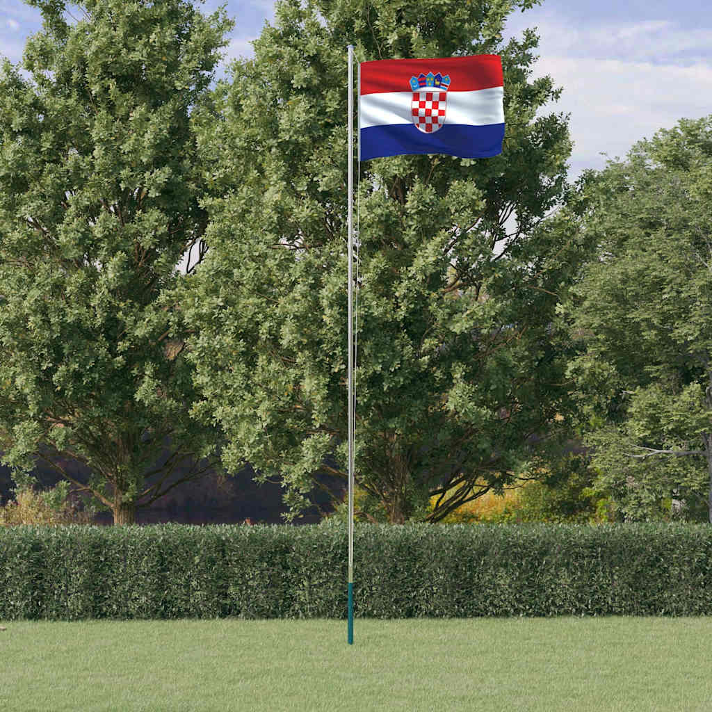 Asta e Bandiera Croazia 6,08 m Alluminio | homemem39