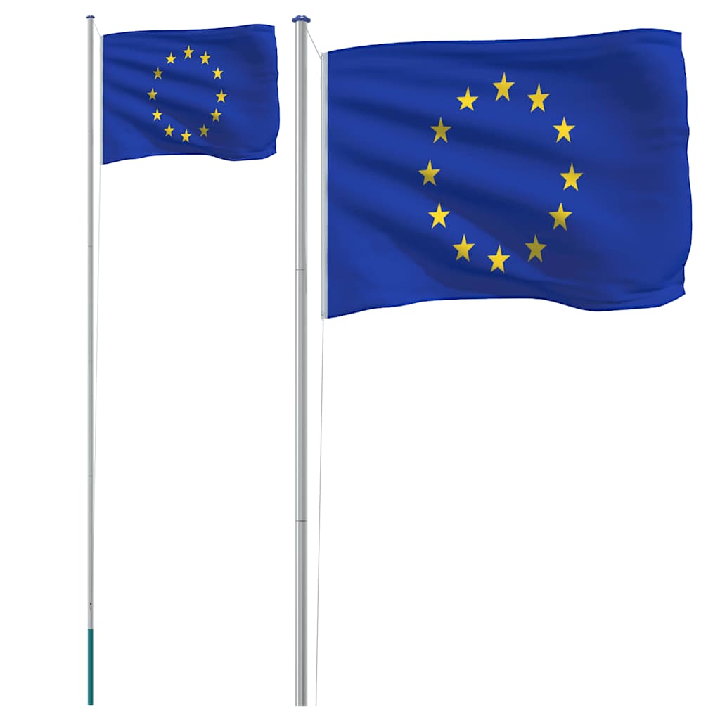 Asta e Bandiera Europa 6,08 m Alluminio | homemem39