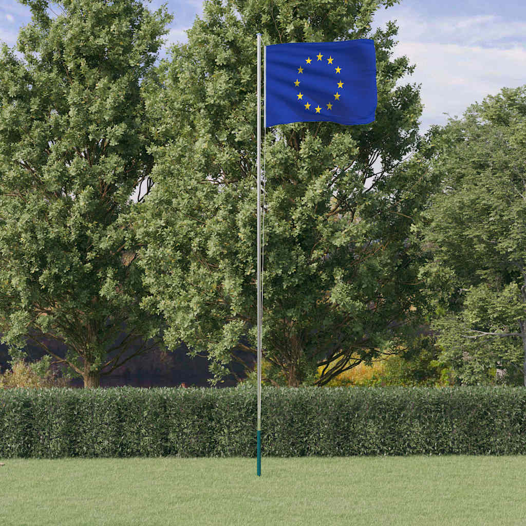Asta e Bandiera Europa 6,08 m Alluminio | homemem39