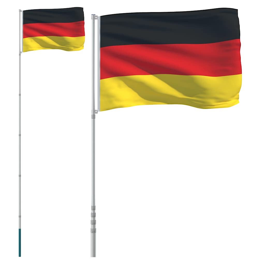 Asta e Bandiera Germania 5,5 m Alluminio | homemem39