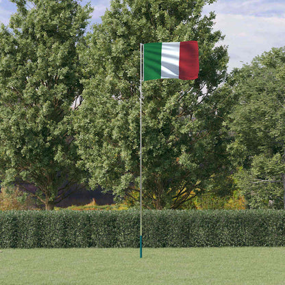 Asta e Bandiera Italia 5,5 m Alluminio | homemem39