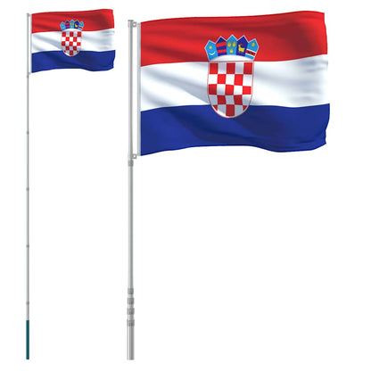 Asta e Bandiera Croazia 5,5 m Alluminio | homemem39