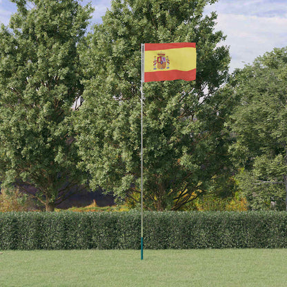 Asta e Bandiera Spagna 5,5 m Alluminio | homemem39