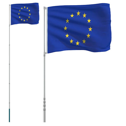 Asta e Bandiera Europa 5,5 m Alluminio | homemem39