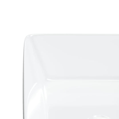 Lavandino Bianco 48x37x13 cm in Ceramica Rettangolare - homemem39