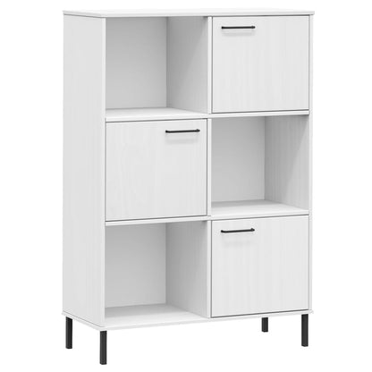 Libreria Gambe Metallo Legno Massello OSLO