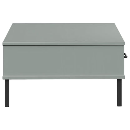 Tavolino Salotto Gambe Metallo Grigio Legno Massello Pino OSLO | homemem39