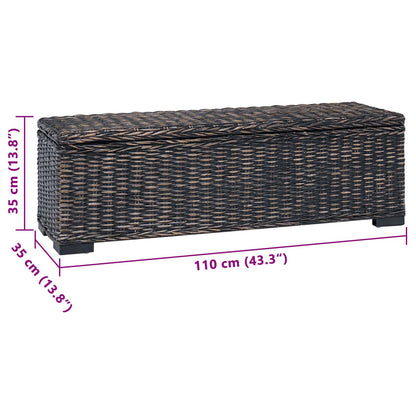 Scatola di Stoccaggio Nero 110 x 35 x 45 cm