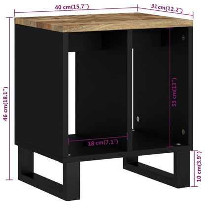 Tavolino 40x31x46 cm Legno Massello Mango e Legno Multistrato - homemem39