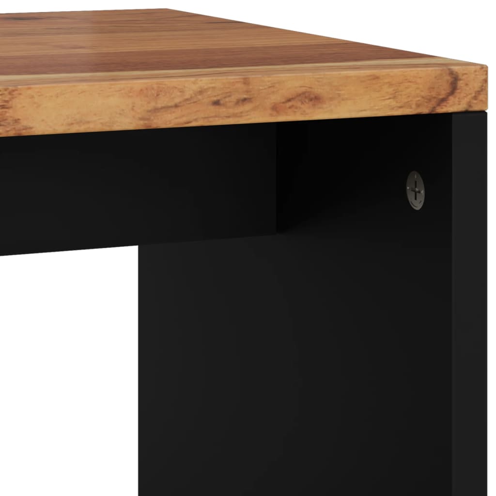 Tavolino 40x31x46 cm Legno Massello Acacia e Legno Multistrato - homemem39
