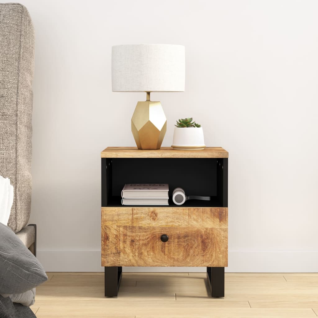 Comodini 2pz in Legno Massello di Mango e Legno Multistrato | homemem39
