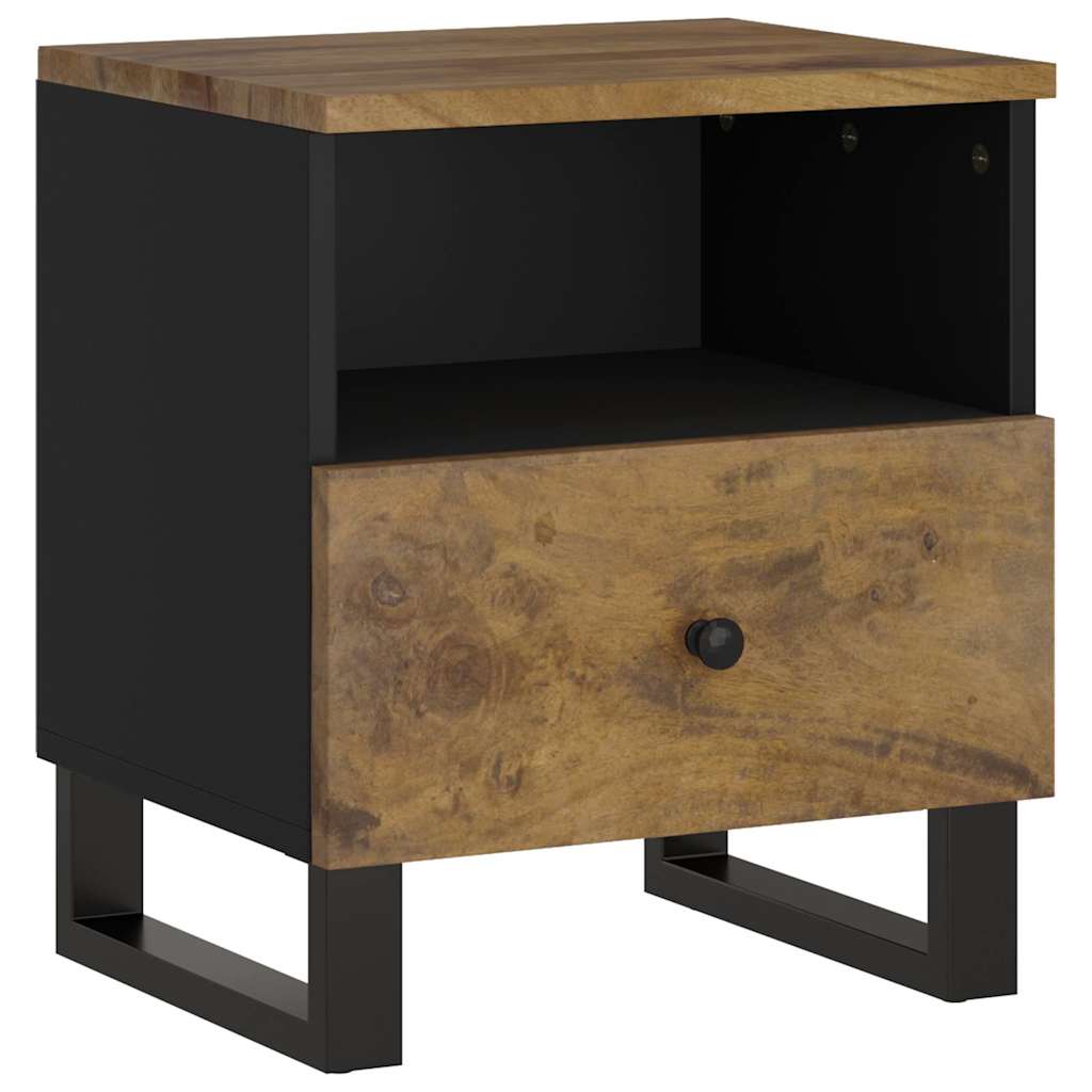 Comodino in Legno Massello di Mango e Legno Multistrato