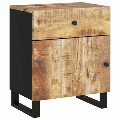 Comodino 50x33x60cm Legno Massello di Mango e Legno Multistrato