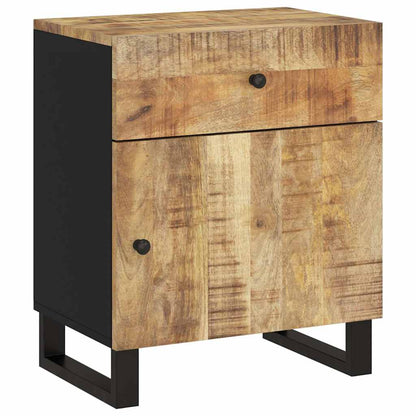 Comodino 50x33x60cm Legno Massello di Mango e Legno Multistrato