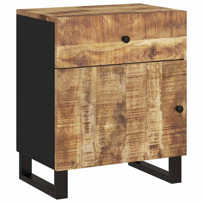 Comodino 50x33x60cm Legno Massello di Mango e Legno Multistrato