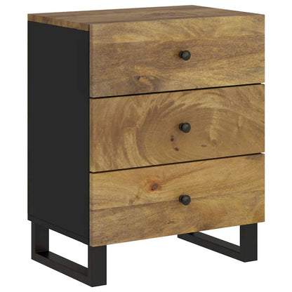 Comodino 50x33x62cm Legno Massello di Mango e Legno Multistrato | homemem39