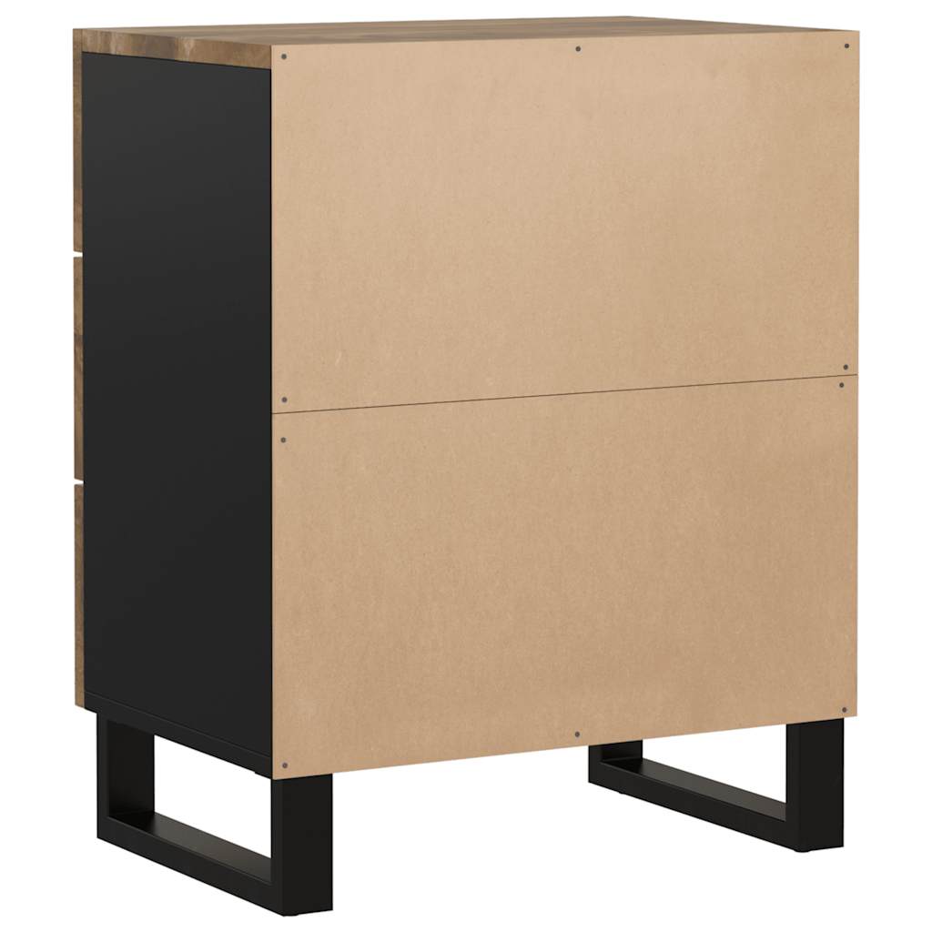 Comodino 50x33x62cm Legno Massello di Mango e Legno Multistrato | homemem39