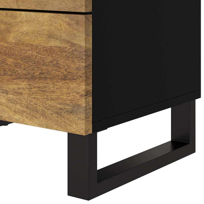 Comodino 50x33x62cm Legno Massello di Mango e Legno Multistrato