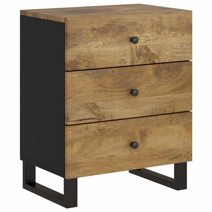 Comodino 50x33x62cm Legno Massello di Mango e Legno Multistrato | homemem39