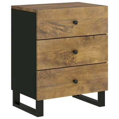 Comodino 50x33x62cm Legno Massello di Mango e Legno Multistrato | homemem39