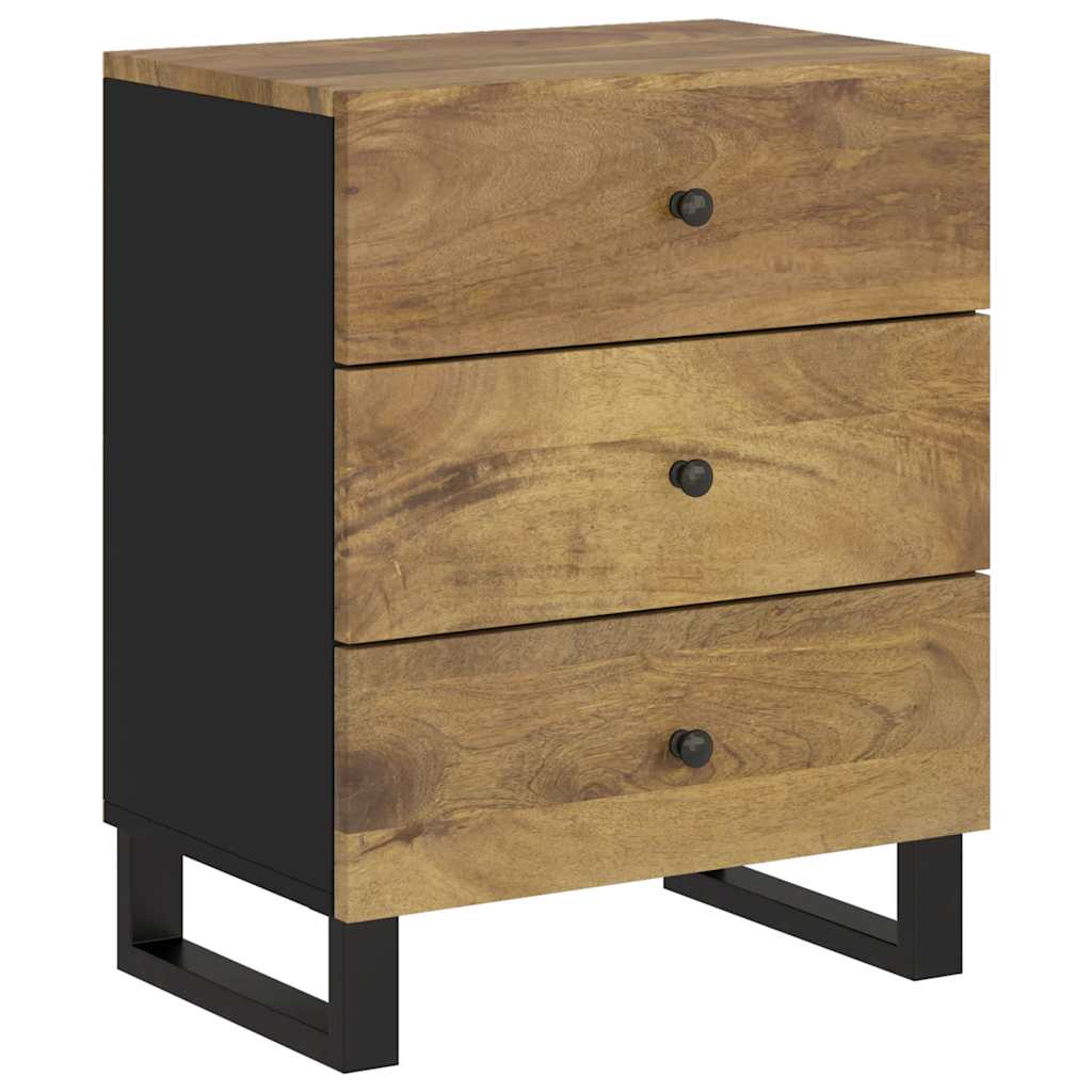 Comodino 50x33x62cm Legno Massello di Mango e Legno Multistrato | homemem39