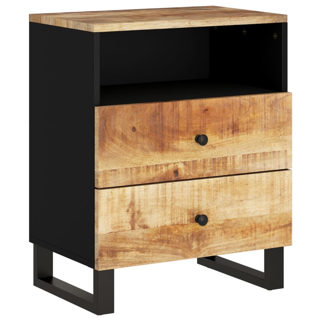 Comodino 50x33x62cm Legno Massello di Mango e Legno Multistrato | homemem39