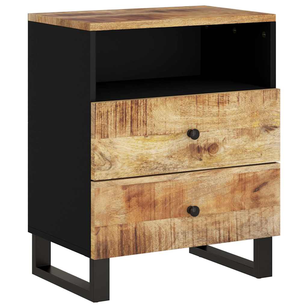 Comodino 50x33x62cm Legno Massello di Mango e Legno Multistrato