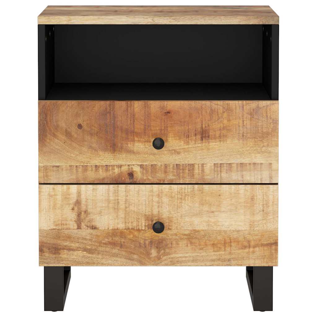 Comodino 50x33x62cm Legno Massello di Mango e Legno Multistrato