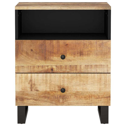 Comodino 50x33x62cm Legno Massello di Mango e Legno Multistrato
