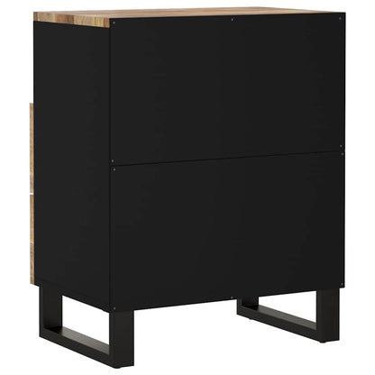 Comodino 50x33x62cm Legno Massello di Mango e Legno Multistrato