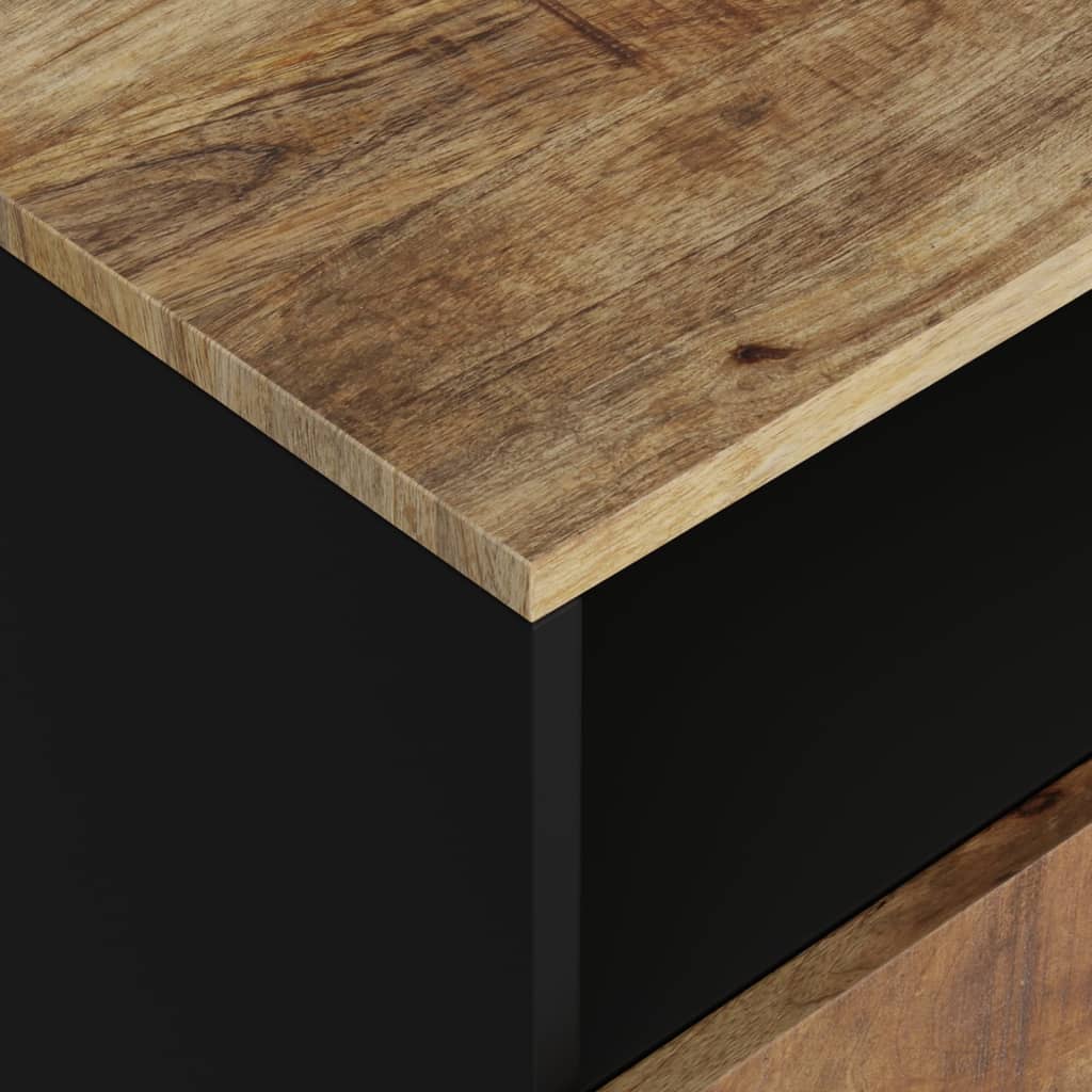 Comodino 50x33x62cm Legno Massello di Mango e Legno Multistrato | homemem39