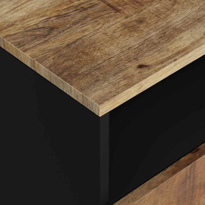 Comodino 50x33x62cm Legno Massello di Mango e Legno Multistrato