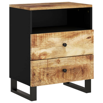 Comodino 50x33x62cm Legno Massello di Mango e Legno Multistrato | homemem39