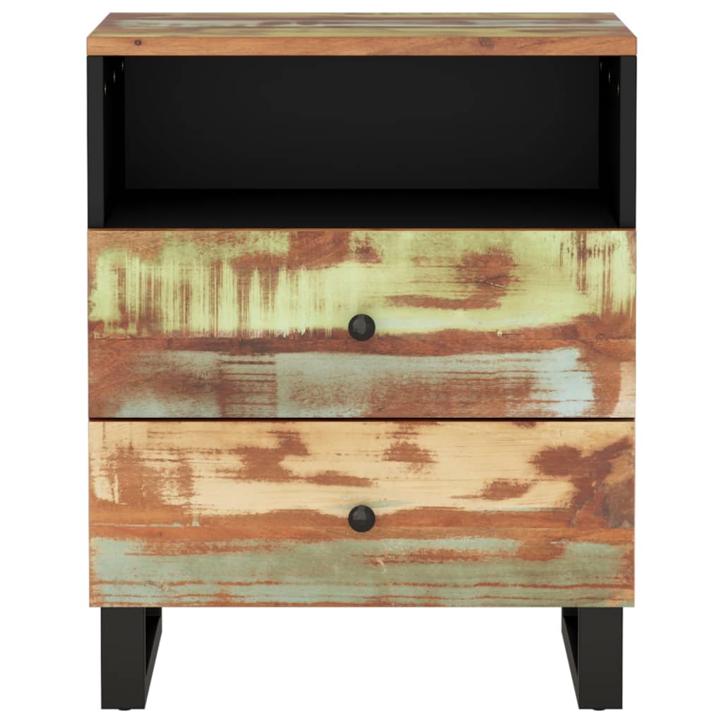 Comodino 50x33x62cm Legno Massello Recupero e Legno Multistrato | homemem39