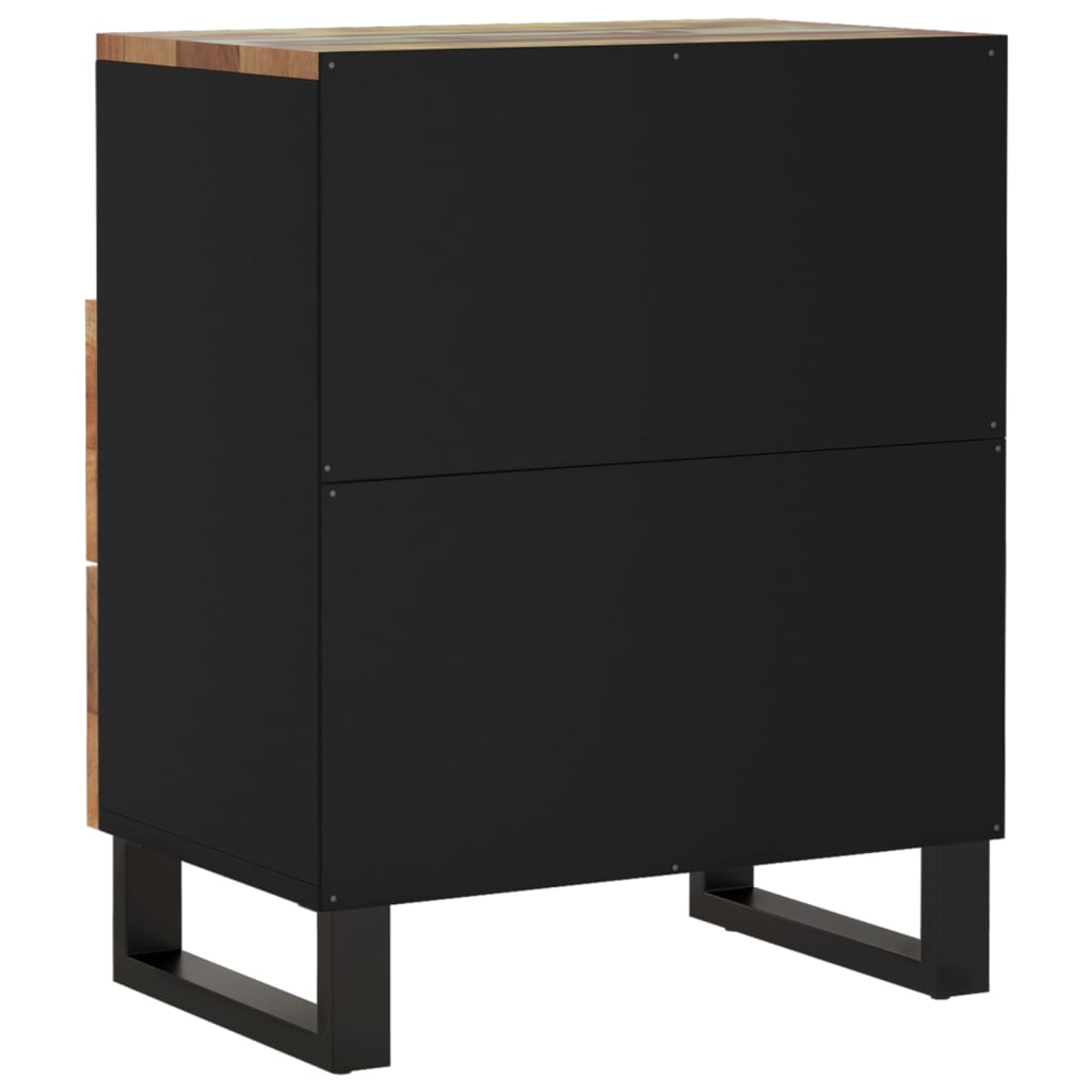 Comodino 50x33x62cm Legno Massello Recupero e Legno Multistrato | homemem39