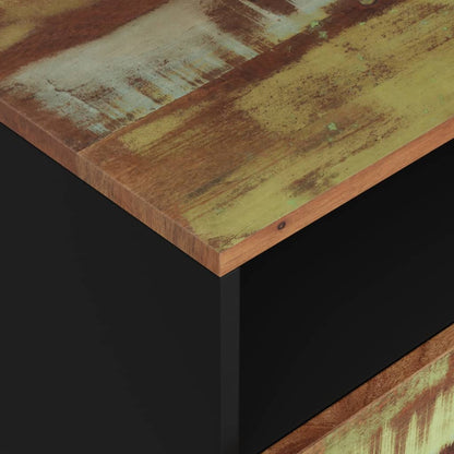Comodino 50x33x62cm Legno Massello Recupero e Legno Multistrato | homemem39