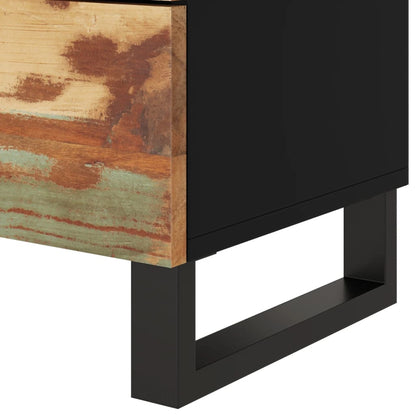 Comodino 50x33x62cm Legno Massello Recupero e Legno Multistrato - homemem39